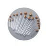 Tubo de ensaio de plástico descartável de 12-20mm várias especificações com rolha de madeira tubo de ensaio transparente rígido plástico colocar tubo de ensaio grátis