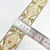 4 cm de Ancho Nuevo Estilo Étnico Cuerda de Algodón Organza Bordado Rombo Encaje Lentejuela Tocado Joyería Decoración DIY