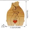 Cálida familia decoración de rompecabezas de madera popular transfronteriza traje de oso abrazo de madera maciza decoración para el hogar madre e hijo Oso