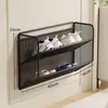 Sapateira para quarto e banheiro, instalação sem furos, armazenamento de chinelos, sapateira multicamadas, prateleira de armazenamento de parede para a entrada