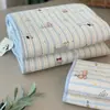 Exportado a Corea, Juego de Tres Piezas de Cubre Cama de Algodón Doble Cara, Colcha de Algodón Acolchada de Cuatro Estaciones Antideslizante Libre de Arrugas, Colchoneta de Tatami