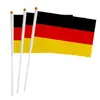 Produto Novo Transfronteiriço em Estoque 14x21cm Bandeira Acenando à Mão Pequena Bandeira Nacional Torcendo EUA Canadá México Copa do Mundo Bandeira Colorida Bandeira de Poliéster