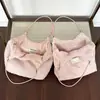 Bolso Tote Moda Coreana 2025 Nuevo Bolso de Lona para Mujer Bolso de Hombro con Letras de Color Contrastante Bolso Cruzado de Lona de Gran Capacidad
