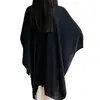Estilo Nuevo de Verano Chal de Punto Peinado tipo Capa con Blusa en Capas con Suéter de Estilo Irregular Cuello de Una Línea Camisa para Aire Acondicionado