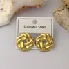 Pendientes Geométricos Plegados Transfronterizos Europeos y Americanos para Mujer, Pendientes Exagerados de Acero Inoxidable a la Moda con Personalidad, Pendientes Triangulares Exquisitos
