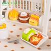 Micropaisaje, simulación creativa, comida y juego, animales, postre, pan, tarta de huevo, decoraciones DIY, accesorios colgantes, mini adornos pequeños