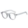 Nuevas Gafas de Sol Ovaladas de Moda Transfronterizas Simples Retro Redondas de PC Visión Nocturna con Remaches