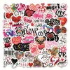 50 Adesivos de Graffiti LOVE LOVE para o Dia dos Namorados Carro Carroceria Janela Copo Mala Capa de Celular Adesivos à Prova d'Água