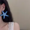 Estilo Ins Bohemio de Vacaciones Pendientes Redondos de Paja Hechos a Mano Pendientes para Foto en la Playa de Mujer Anillo de Oreja de Moda