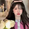 Diadema de Cristal con Lazo Estilo Coreano Nueva Moda Tendencia Estrella Mismo Estilo Super Brillante Borde Delgado Diadema Lazo para el Cabello Mujeres