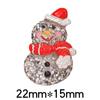 Lantejoulas transparentes Papai Noel Gingerbread Man Cartoon Resina Jóias Acessórios Creme Gel Hairpin Material Artesanal Atacado