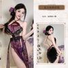 Novo Vestido Cheongsam Costas Nuas Estilo Nacional Feminino Novo Vestido Estilo Chinês Transparente Roupa Íntima Sexy Renda Cruzada Camisola 6439