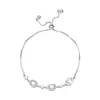 Pulseira Feminina Fresca Versátil de Luxo Leve Exquisita com Zircônia Ajustável de Puxar com um Toque Personalizado de Alto Padrão