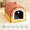 Canil para Cachorro é Quente no Inverno, Removível e Lavável, Tipo Casa Universal para Cães Grandes, Acessórios de Dormir Fechados para Outono e Inverno