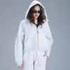Sudadera con Capucha Holgada de Terciopelo con Cierre para Mujer, Chaqueta Top para Deportes al Aire Libre, Otoño e Invierno, Chaqueta para Yoga