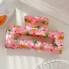 Pinza para el Pelo Cuadrada Hueca de Fruta Fresca Pinzas para el Cabello Accesorios para el Cabello de Ácido Acético Imitación Cantidad de Cabello Pinza de Tiburón Cabello Medio Producto Nuevo