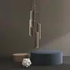Lámpara de Araña Minimalista para Escalera Moderna Simple Creativa Marco Cuadrado Negro Lámpara Hueca para Villa Sala de Estar Dúplex Lámpara de Araña Grande