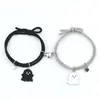 Pulsera Magnética de Pareja de Fantasmas con Colgante de Fantasma, Goma para el Cabello Estilo Fresco, Pulsera Nueva para Mejores Amigas, Cuerda para el Cabello de Estudiante