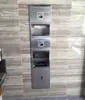 Caja de Cartón para Toallitas de Mano Tres en Uno de Acero Inoxidable con Secador de Manos, Papelera, Portapapeles, Caja de Papel Empotrada en la Pared, Máquina Todo en Uno