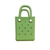 2023Eva Nueva Bolsa de Gelatina DIY Bolsa de Agujero en la Pared Bolsa Linda de Flores para Vacaciones en la Playa Bolso de Mano Simple para Mujeres Versátil