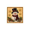 Kit de Arte de Pintura Diamante com Pérolas de Natal DIY Decoração com Strass Feita à Mão Pintura Arte com Pérolas 3D Atmosfera de Natal