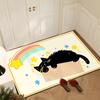 Tapete de Puerta de Bucle de Seda de Dibujos Animados para la Entrada del Hogar, Felpudo Rascador de Suciedad para Uso Exterior, Resistente a las Manchas, Quita Polvo, Alfombra Personalizable