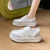Zapatos casuales de suela gruesa con aumento de altura oculto para mujer, nueva llegada primavera 2026, desgastados, cómodos, ligeros, versátiles, zapatillas de plataforma que aumentan la altura