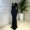Roupas Femininas Transfronteiriças Europeias e Americanas Verão 2026 Novo Estilo Sexy e Elegante Decote Redondo Vazado Vestido Bodycon Ajustado Decorado com Strass