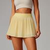 Falda deportiva corta transpirable con tacto de nube, que cubre las caderas, adelgazante, falda de tenis plisada para fitness al aire libre, shorts de yoga anti-exposición