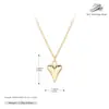 Collar con Colgante de Corazón de Plata de Ley S925 Transfronterizo para Mujer Diseño de Nicho Lujo Accesible Corazón de Melocotón Brillante Cadena Sencilla para Clavícula