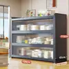 Nuevo Estante de Cocina de Pie Gabinete de Almacenamiento Multicapa Multifuncional Gabinete Lateral para Horno Microondas Gabinete de Almacenamiento para Bowls
