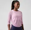 Ropa Deportiva Transpirable Ligera Transfronteriza con Cintura Ajustable con Cordón, Cubierta de Yoga de Manga Larga con Cuello Redondo, Prenda Exterior Deportiva Adelgazante