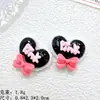 Corbata de Lazo de Encaje Linda Brillante Corazón Dibujos Animados Accesorios de Pegamento de Crema Resina Pequeños Accesorios Joyería Pasador Material para DIY