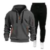 Conjunto Deportivo con Sudadera con Cremallera para Hombre, Primavera/Otoño Transfronterizo 2024, Conjunto Deportivo de Dos Piezas: Sudadera y Pantalón