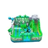 Casa de Juegos Inflable con Temática de Panda, Equipo de Juego Infantil, Tobogán, Piscina de Bolas Oceánicas y Zona de Escalada Todo en Uno, Versión Engrosada