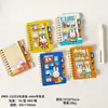 Caderno Cartoon Colorido com Espiral, Apresentando Personagens Sanrio Como Hello Kitty, My Melody e Ursinho, com Páginas Divisórias, Caderno Pequeno Portátil