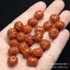 Jadeíta de Mianmar Jadeíta Vermelha 12x9mm Contas de Abóbora Atacado Joias de Jadeíta DIY Pulseira Brinco Acessórios