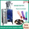 Máquina de Embalagem Automática Quantitativa de Água de Açúcar Mascavo para Sacos Longos com Bancada Marrom Embaladora de Xarope