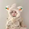 Bufanda para Niños con Calentador de Cuello Integrado para Bebés, Bufanda de Cuello para Otoño e Invierno para Niños y Niñas, Gorro Engrosado a Prueba de Viento con Protección para los Oídos para Calidez Invernal