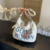 Bolso de Lona de Gran Capacidad para Mujer, Bolso Tote Ligero para Estudiantes para Clase, Bolso Bandolera Cruzado Versátil para Viajeros 2024 Nuevo Estilo