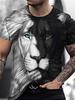 2022 Europeu e americano masculino 3D impressão digital estilo esportivo solto plus size manga curta camiseta moda de rua camiseta masculina