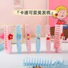Mini Peine Lindo de Dibujos Animados, Peine Plegable Portátil para Niñas, Uso en Casa, Cabello Suave, Sin Nudos, Peine de Punta