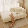Chaise Longue Estilo Cream Nórdico Sala de Estar Pequeno Apartamento Quarto Cadeira de Lounge de Caxemira Pousada Hotel Varanda Sofá Preguiçoso