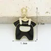 Colgantes de Joyería Esmaltada de Aleación Lindos Dibujos Animados Ropa de Bebé Biberón Pie de Bebé Accesorios para Pulsera Collar Colgante