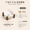 Venta Caliente de Fábrica Tazón para Gato Dos en Uno para Agua y Comida con Base de Madera Antivuelco Fácil de Lavar Tazón para Perro Forma de Oreja de Gato Lindo Tazón para Gato Cerámico