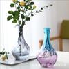 Criativo estilo europeu vaso de vidro transparente cintura vaso de vidro vaso de flores para sala de estar ornamentos nórdicos vaso de flores secas