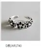 Anillo de Plata de Ley S925 Estilo Coreano Ins Diseño Personalizado Retro Desgastado Anillo de Articulación de Plata para Mujer Anillo de Dedo
