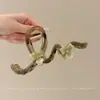 Pinza para el pelo de lazo estilo coreano para cabello voluminoso, pinza para el pelo con forma de corazón para la parte trasera de la cabeza, nuevo pinza de tiburón grande 2026 accesorio para el cabello