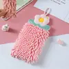 Toalla de mano de chenilla, colgable, súper absorbente, secado rápido, toalla linda para baño y cocina, paño de limpieza suave y engrosado