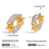 Design de Nicho Silencioso Anel de Joia Estrela de Cinco Pontas Transfronteiriça Aço Titânio Cor Natural Joia Colar Brincos de Aço Inoxidável